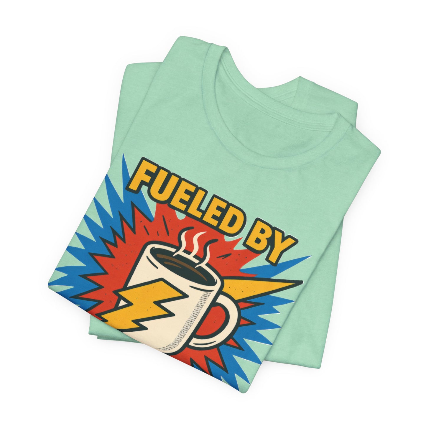 Caffeine Power Tee - Unisex Jersey Short Sleeve T-Shirt, Coffee Lover Gift, Casual Wear, Funny Quote Shirt, Birthday or Holiday Apparel