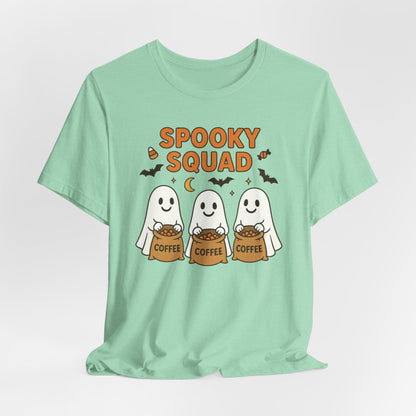 Spooky Squad Coffee Ghosts Tee – Halloween Shirt for Coffee Lovers