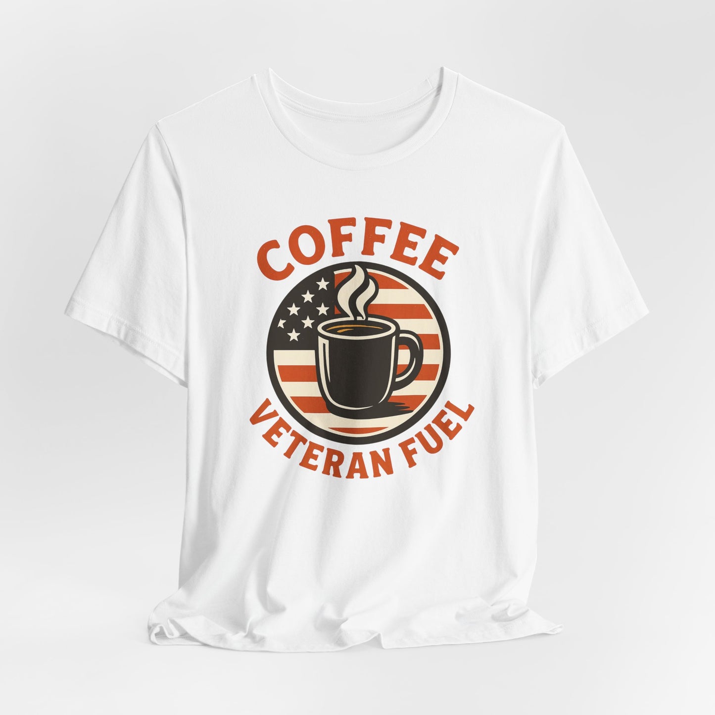 Coffee Lover's Veteran Tee - Unisex Jersey Short Sleeve Tee, Gift for Coffee Lovers, Veteran Appreciation, Casual Wear, Patriot T-Shirt