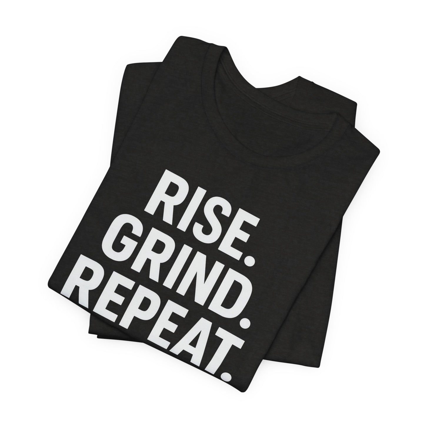 Coffee Lover's Unisex Tee - Rise. Grind. Repeat. | Casual Wear, Motivational Gift, Gym Shirt, Coffee Enthusiast Apparel, Everyday Comfort