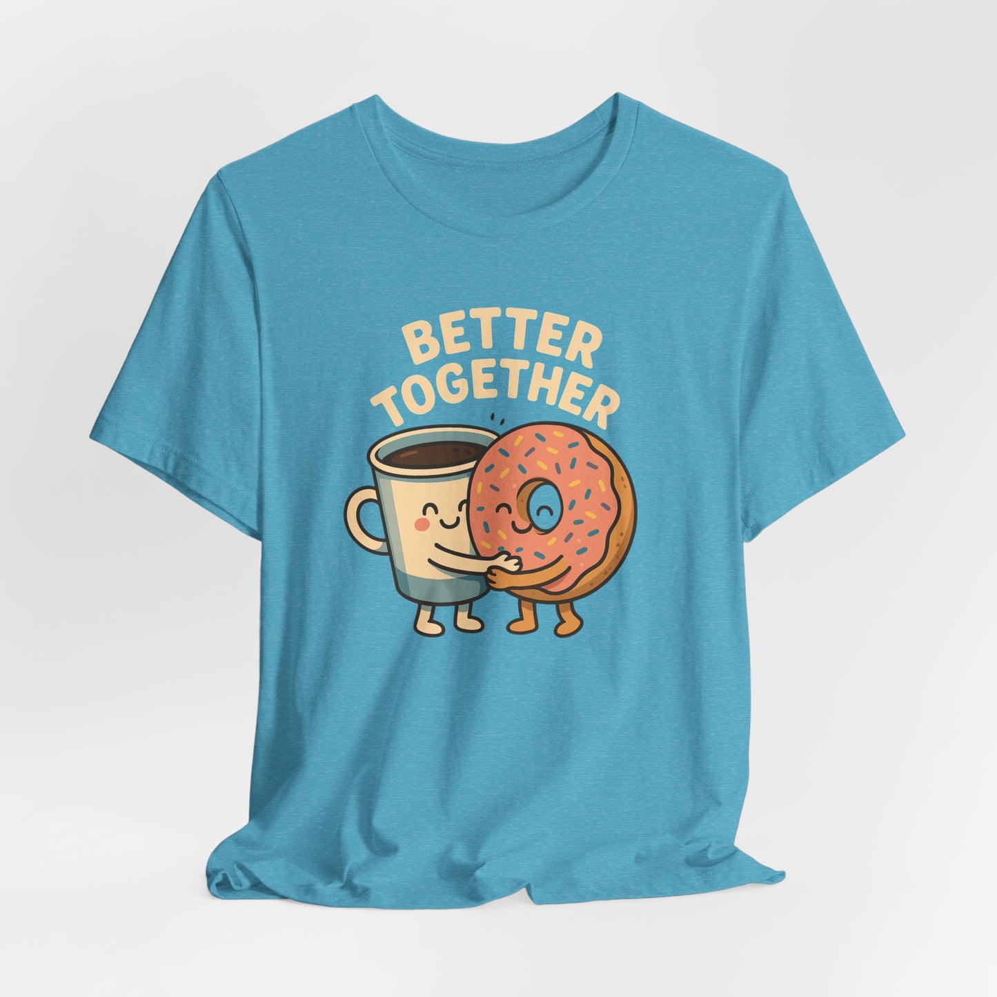 Cute Coffee and Donut Tee, Unisex Jersey Short Sleeve Tee, Funny Food Lover Shirt, Gift for Coffee Lovers, Cute Breakfast Apparel, [...]