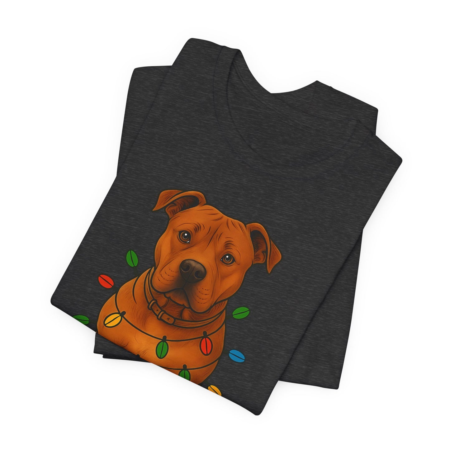 Festive Dog Lover Tee, Holiday T-Shirt, Pet Owner Gift, Christmas Apparel, Unisex Short Sleeve Shirt, Cute Dog Shirt