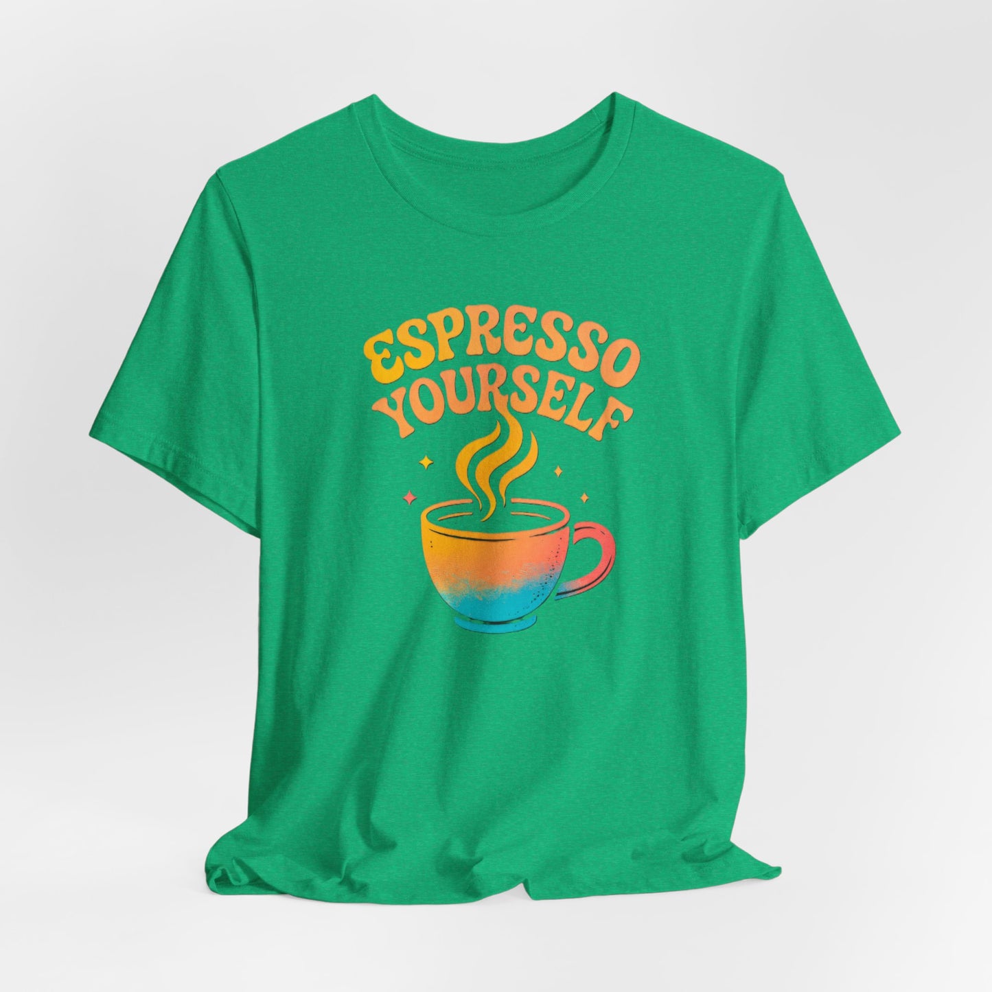 Espresso Yourself Unisex Tee | Coffee Lover Gift, Cute Graphic T-Shirt, Perfect for Baristas, Casual Wear, Fun Gift for Coffee Enthusiasts