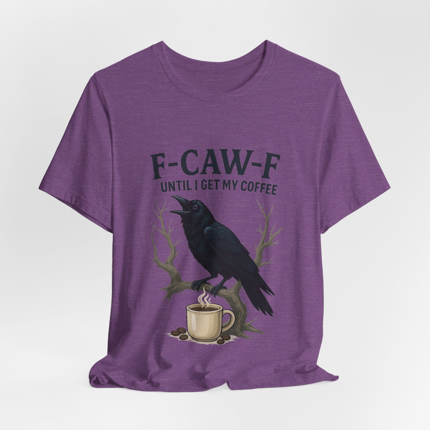 Coffee Lover's Tee, Unisex T-Shirt, Funny Gift, Crow Graphic Tee, Coffee Enthusiast Shirt, Unique Coffee Apparel