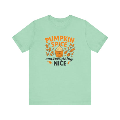 Pumpkin Spice Short Sleeve Tee | Fall Fashion, Cozy Vibes, Coffee Lovers, Gift for Her, Autumn Essentials