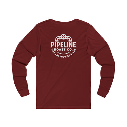 Pipeline Roast Co. Branded Long Sleeve T-Shirt – Coffee Lover’s Graphic Tee, Blue Collar Workwear Shirt, Gift for Hardworking Men & Women, Unisex Layering Top