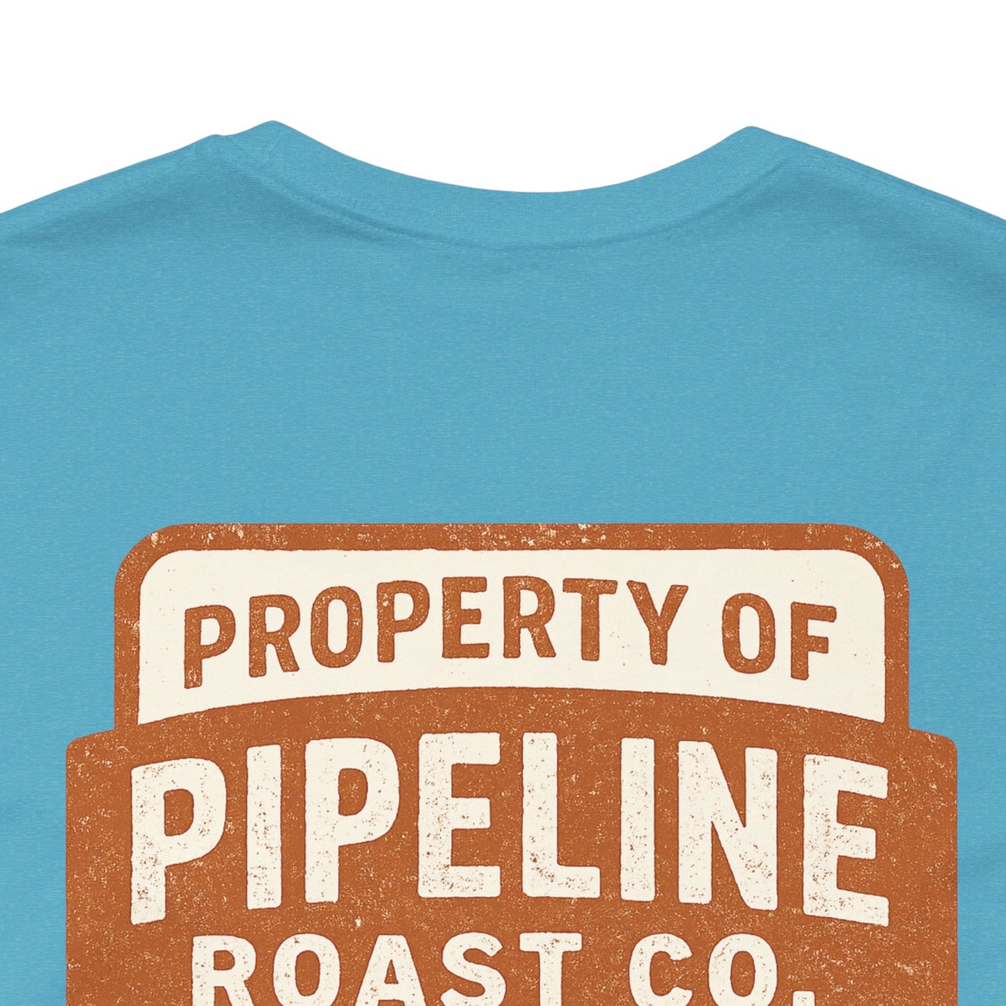 Rusty Vintage Pipeline Roast Co. Industrial Seal Tee – Rugged Workwear Style Coffee Shirt