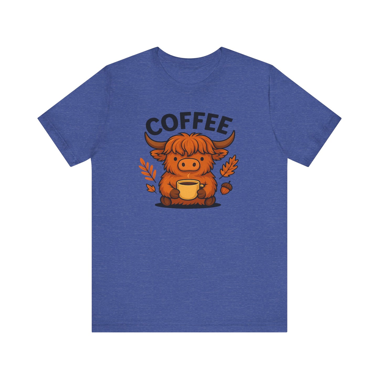 Coffee Lover’s Unisex Tee | Cute Cow Design | Perfect for Casual Gatherings, Birthdays, Coffee Lovers, Gifts
