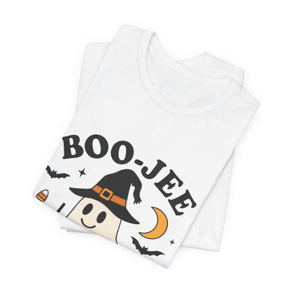 Boo-Jee Coffee Ghost Halloween T-Shirt – Funny Spooky Brew Tee for Coffee Lovers