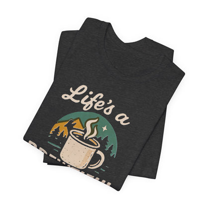 Brewtiful Adventure Tee - Unisex Short Sleeve T-Shirt, Coffee Lover Gift, Hiking Apparel, Adventure Shirt, Travel Outfit