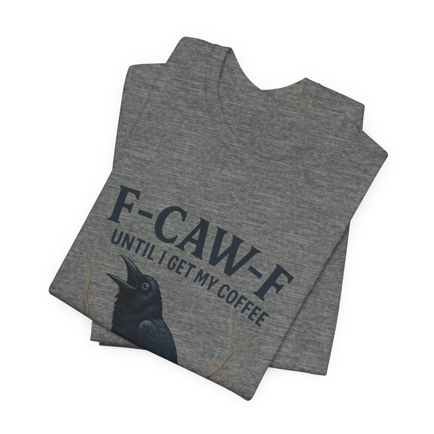 Coffee Lover's Tee, Unisex T-Shirt, Funny Gift, Crow Graphic Tee, Coffee Enthusiast Shirt, Unique Coffee Apparel