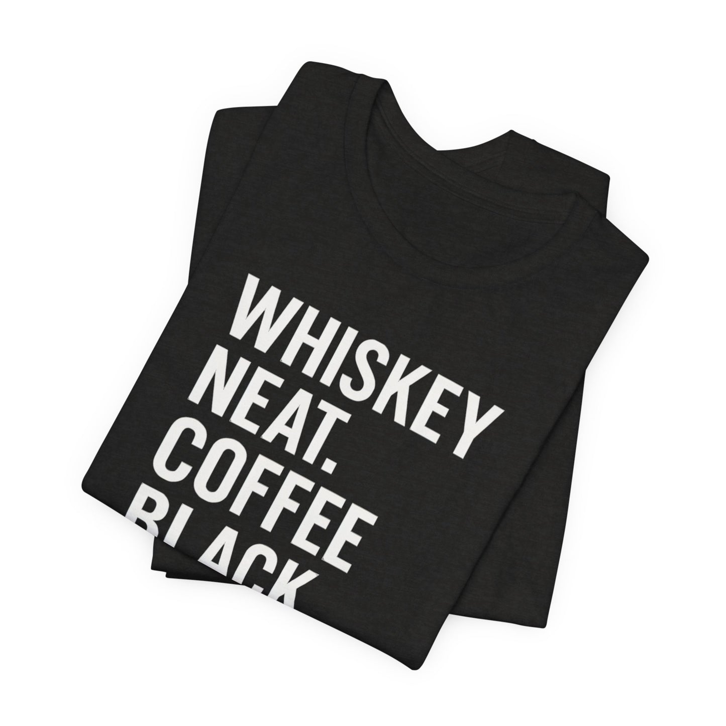 Whiskey and Coffee Graphic Tee - Perfect for Coffee Lovers, Gift Idea for Men and Women, Casual Wear, Birthday, Everyday Style