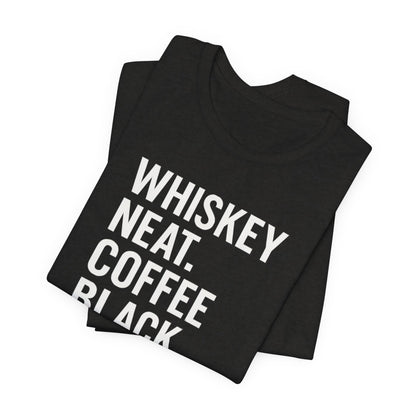 Whiskey and Coffee Graphic Tee - Perfect for Coffee Lovers, Gift Idea for Men and Women, Casual Wear, Birthday, Everyday Style