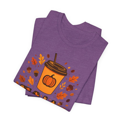Autumn Coffee Lover Tee - Fall Vibes Unisex Shirt, Perfect for Cozy Days, Pumpkin Spice, Thanksgiving Gift, Seasonal Fashion, Casual Wear