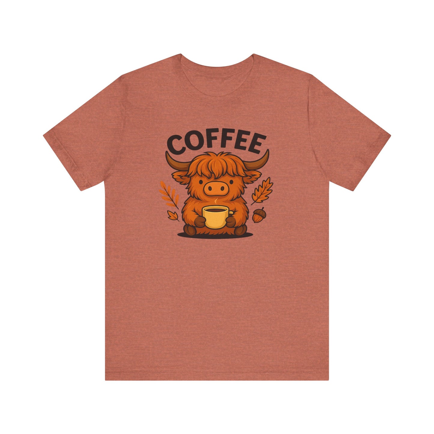 Coffee Lover’s Unisex Tee | Cute Cow Design | Perfect for Casual Gatherings, Birthdays, Coffee Lovers, Gifts