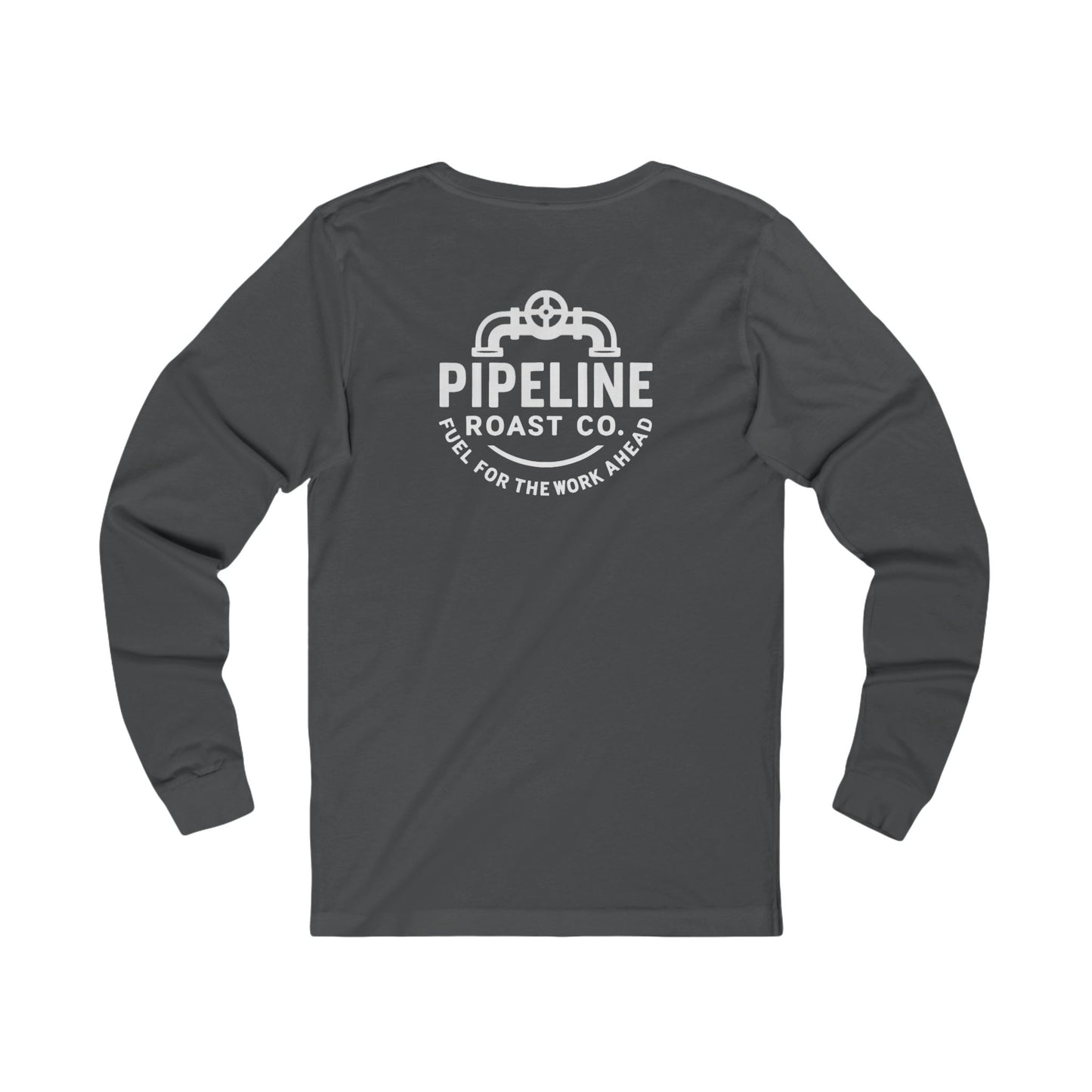 Pipeline Roast Co. Branded Long Sleeve T-Shirt – Coffee Lover’s Graphic Tee, Blue Collar Workwear Shirt, Gift for Hardworking Men & Women, Unisex Layering Top