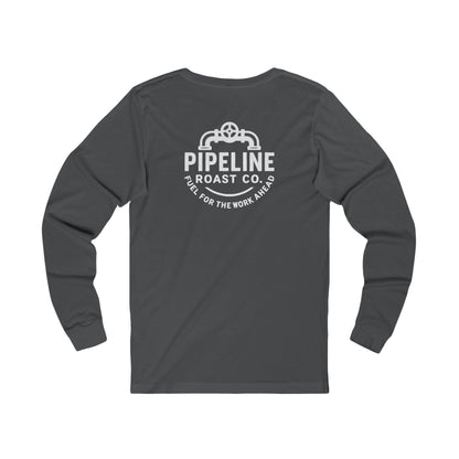 Pipeline Roast Co. Branded Long Sleeve T-Shirt – Coffee Lover’s Graphic Tee, Blue Collar Workwear Shirt, Gift for Hardworking Men & Women, Unisex Layering Top