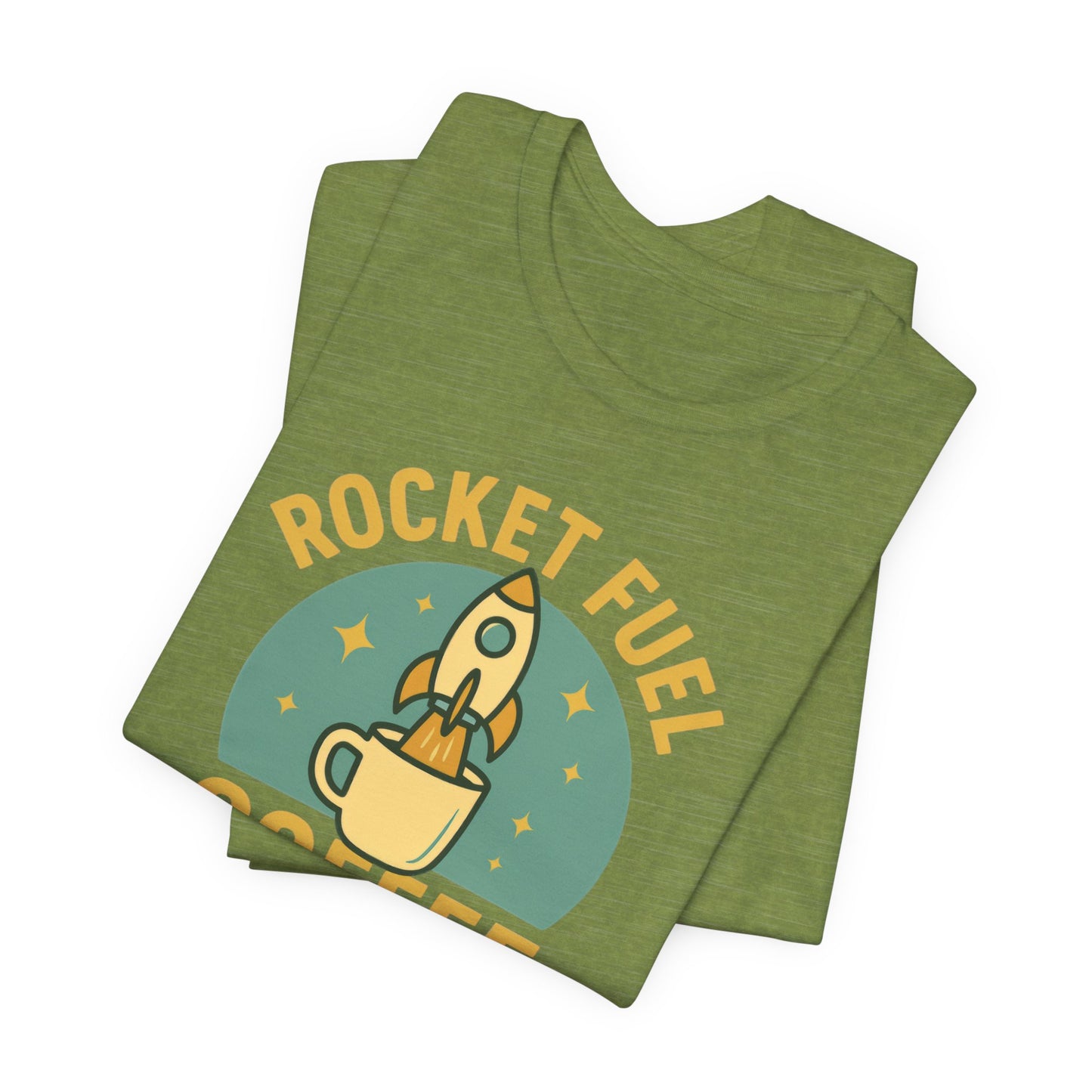 Coffee Lover's Unisex Tee, Rocket Fuel Coffee Shirt, Morning Boost Tee, Barista Gift, Casual Coffee Shirt
