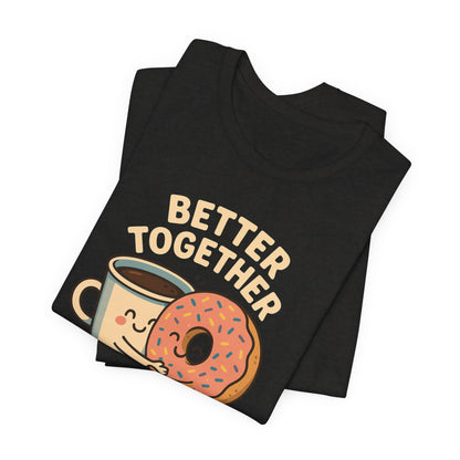 Cute Coffee and Donut Tee, Unisex Jersey Short Sleeve Tee, Funny Food Lover Shirt, Gift for Coffee Lovers, Cute Breakfast Apparel, [...]