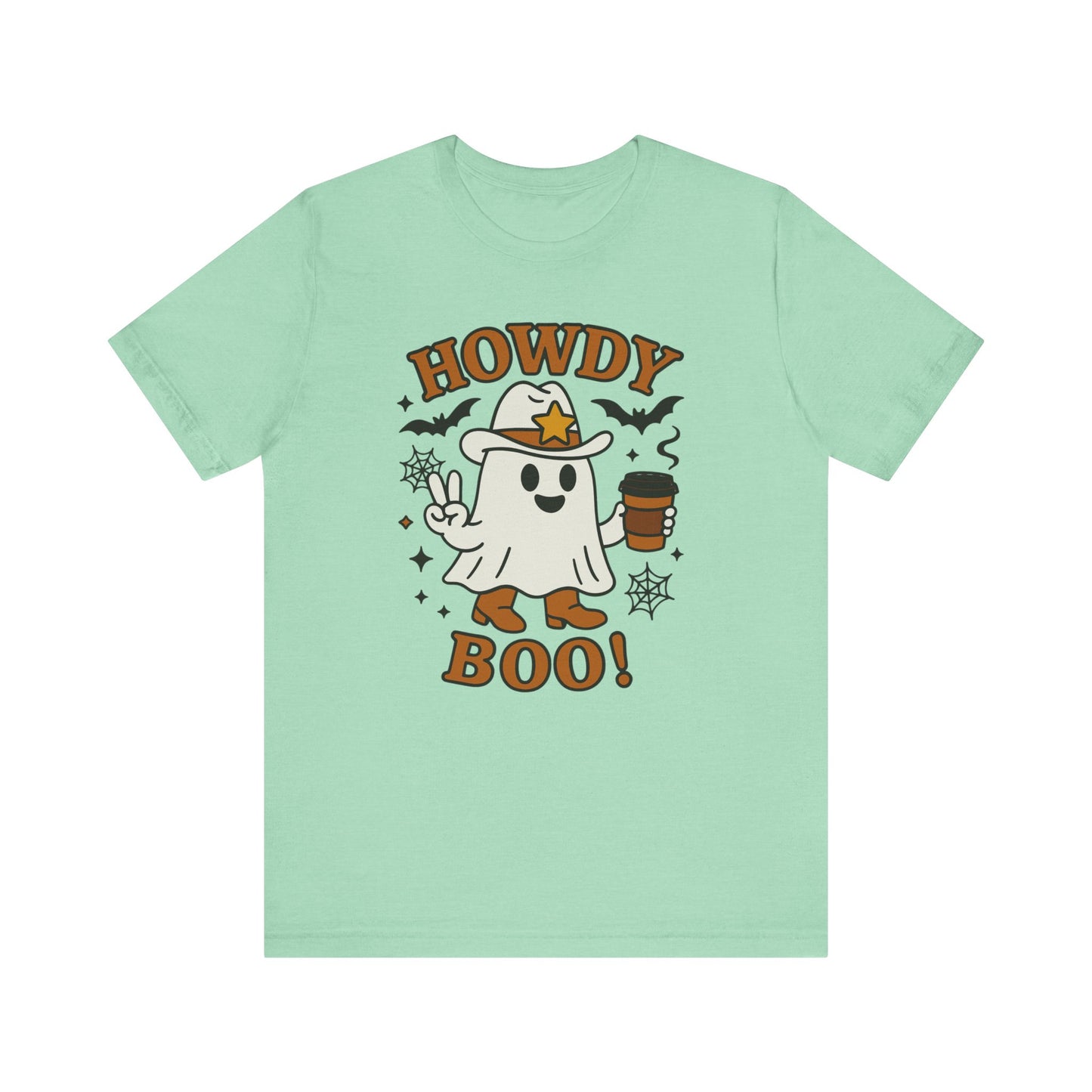 Howdy Boo Ghost Tee, Unisex Halloween T-Shirt, Funny Graphic Tee, Halloween Costume Shirt, Spooky Season Apparel