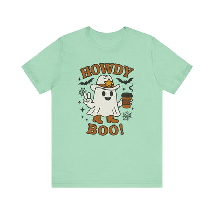 Howdy Boo Ghost Tee, Unisex Halloween T-Shirt, Funny Graphic Tee, Halloween Costume Shirt, Spooky Season Apparel
