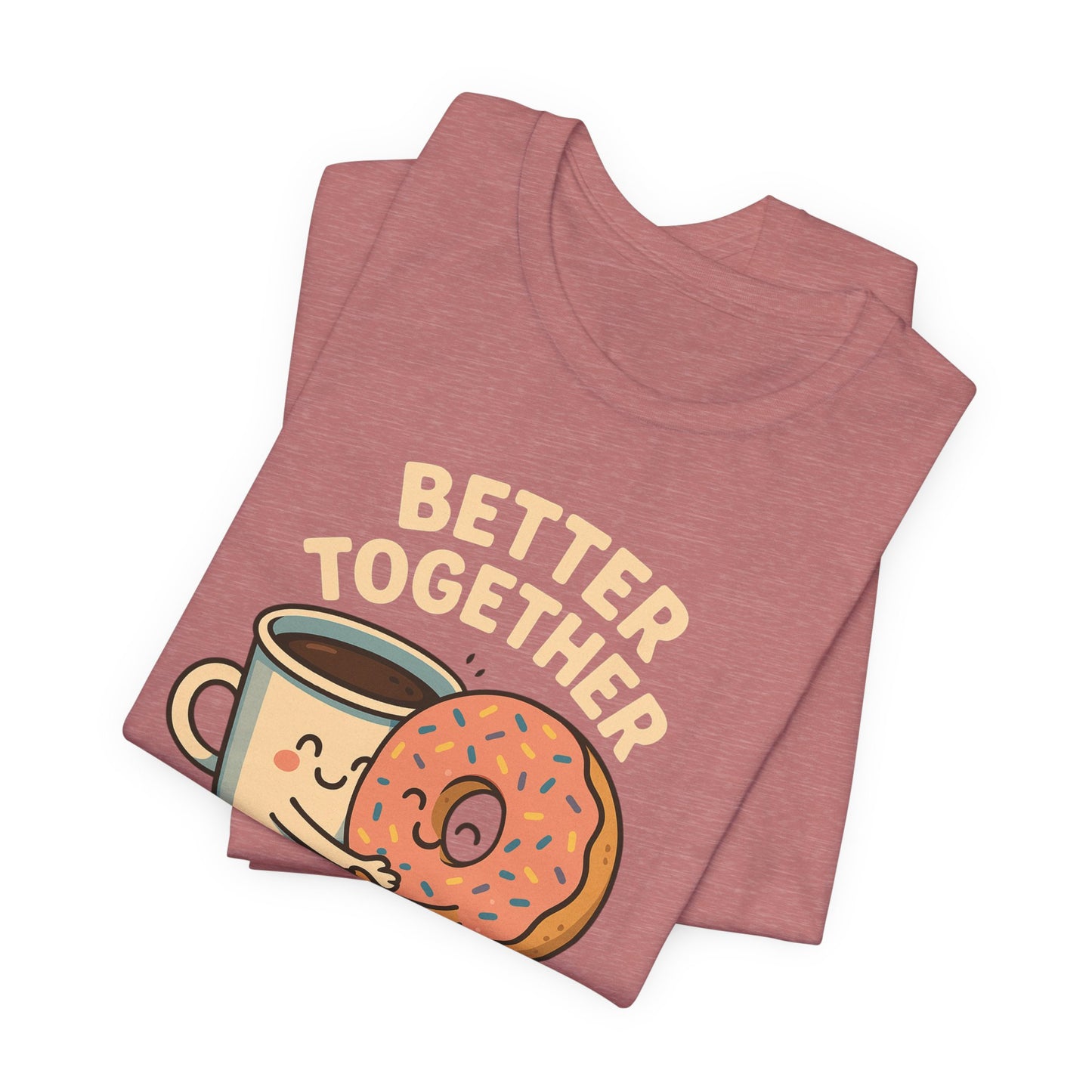 Cute Coffee and Donut Tee, Unisex Jersey Short Sleeve Tee, Funny Food Lover Shirt, Gift for Coffee Lovers, Cute Breakfast Apparel, [...]
