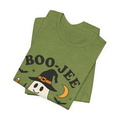 Boo-Jee Coffee Ghost Halloween T-Shirt – Funny Spooky Brew Tee for Coffee Lovers