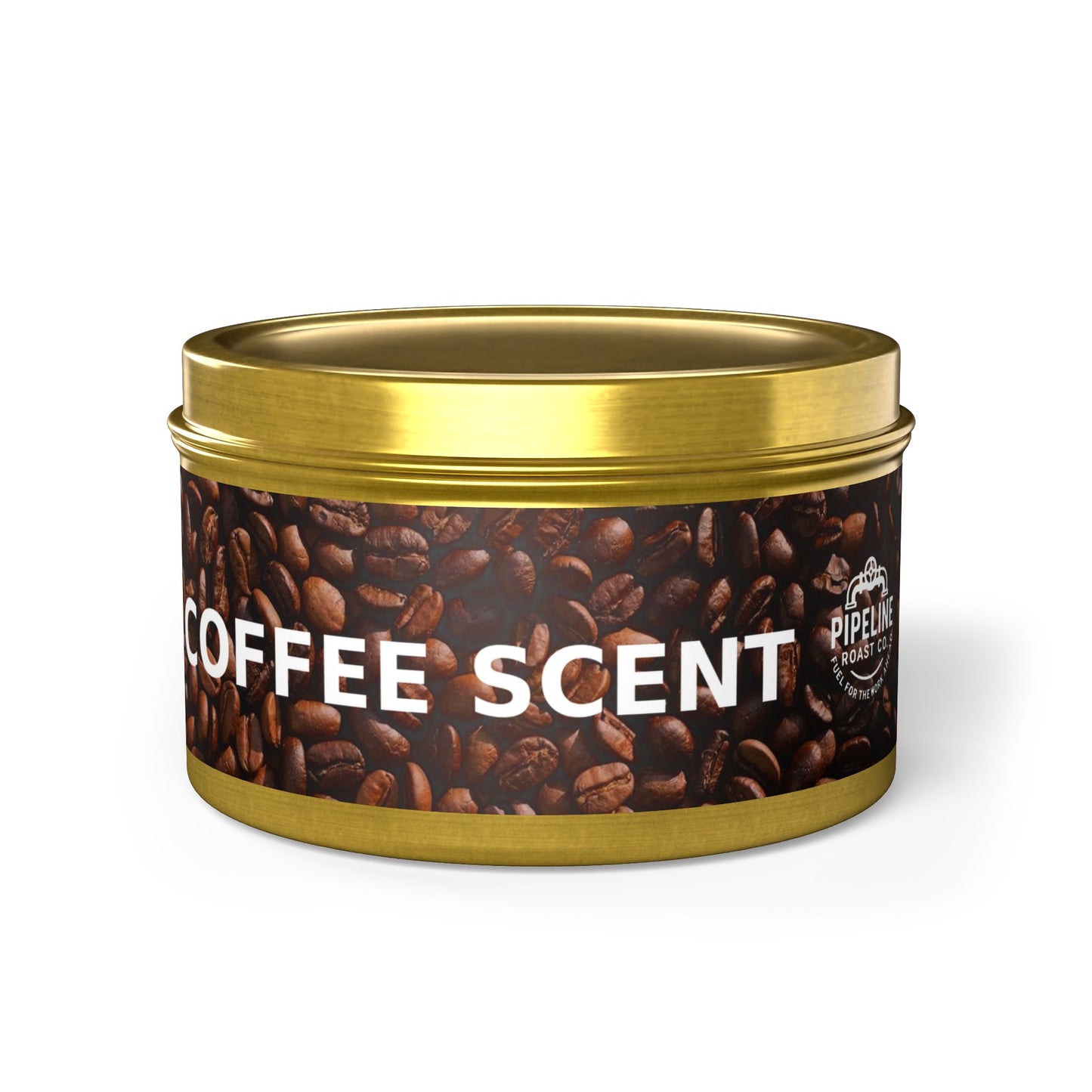 Pipeline Roast Co. Coffee-Scented Tin Candle | Hand-Poured Soy Wax, Cozy Gift for Coffee Lovers