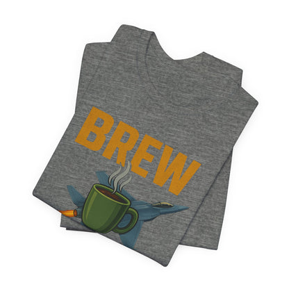 Brew Force Coffee Tee, Unisex Coffee Lover's T-Shirt, Gifts for Baristas, Father’s Day Gift, Coffee Enthusiast Apparel