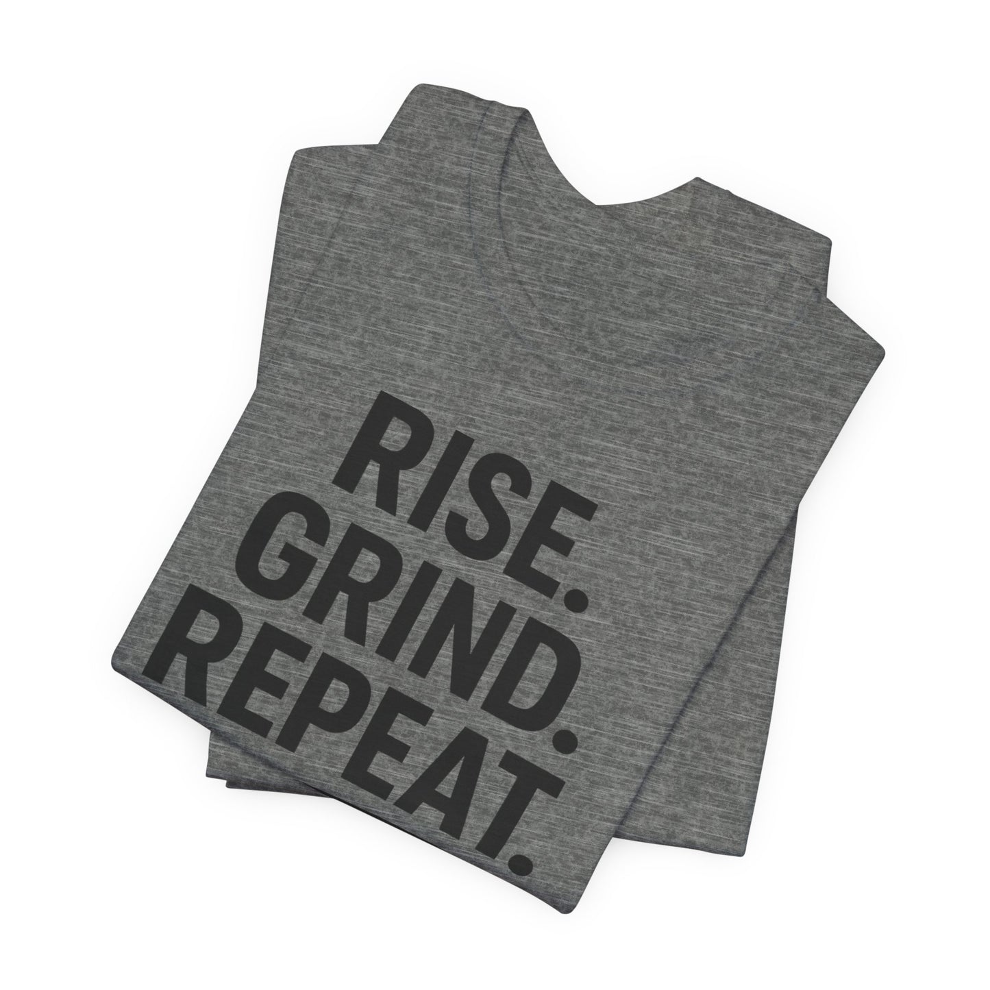 Coffee Lover's Unisex Tee - Rise. Grind. Repeat. | Casual Wear, Motivational Gift, Gym Shirt, Coffee Enthusiast Apparel, Everyday Comfort