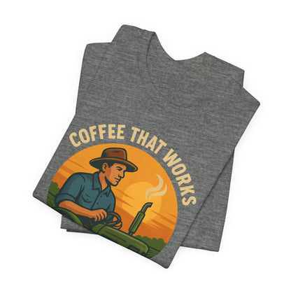 Coffee-Themed Unisex Tee, Vintage Farm Shirt, Coffee Lover Gift, Gifts for Him, Men's Graphic Tee, Cool Casual Wear