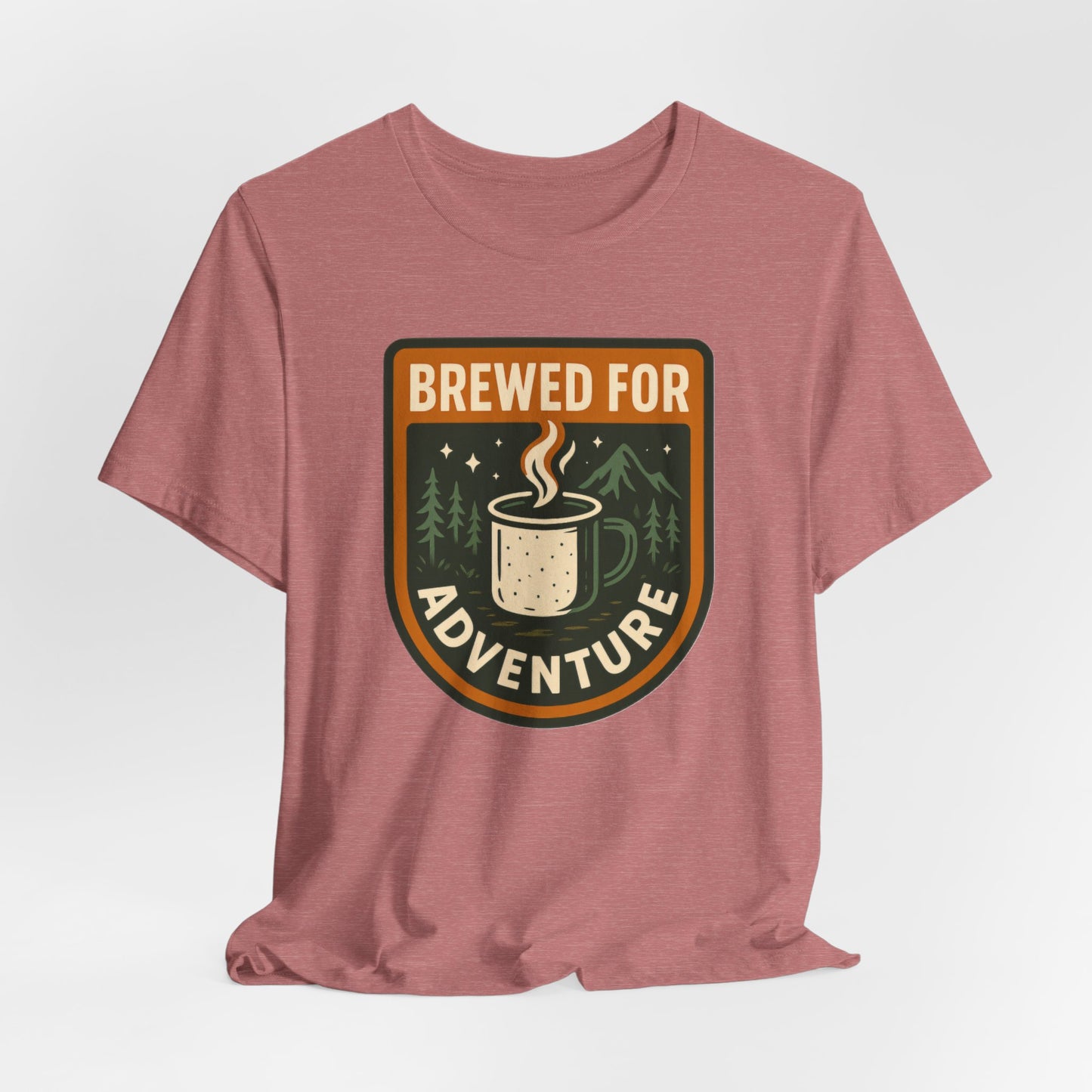 Adventure Brewed Graphic Tee - Perfect for Outdoors Lovers, Travel, Hiking, Camping, Gift for Adventurers
