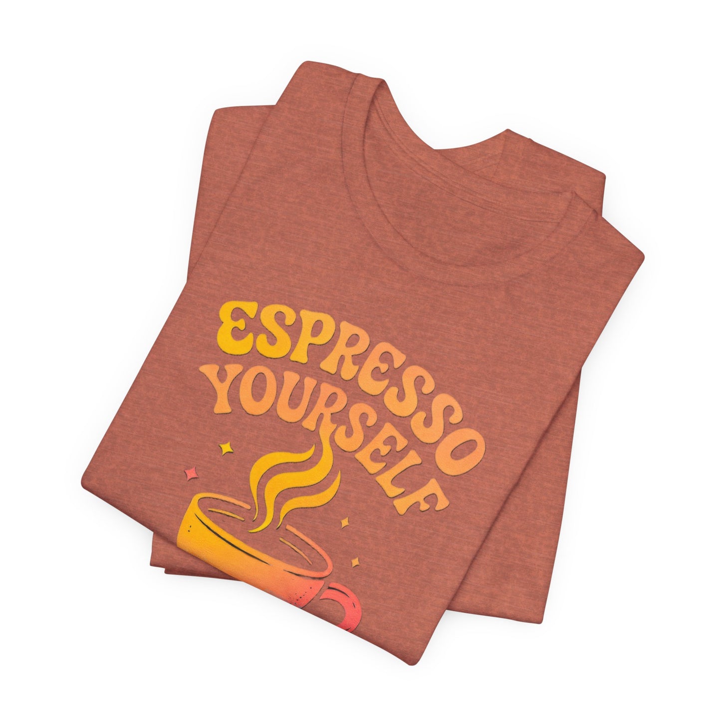 Espresso Yourself Unisex Tee | Coffee Lover Gift, Cute Graphic T-Shirt, Perfect for Baristas, Casual Wear, Fun Gift for Coffee Enthusiasts