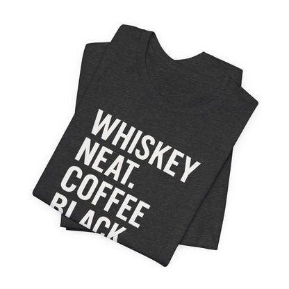 Whiskey and Coffee Graphic Tee - Perfect for Coffee Lovers, Gift Idea for Men and Women, Casual Wear, Birthday, Everyday Style