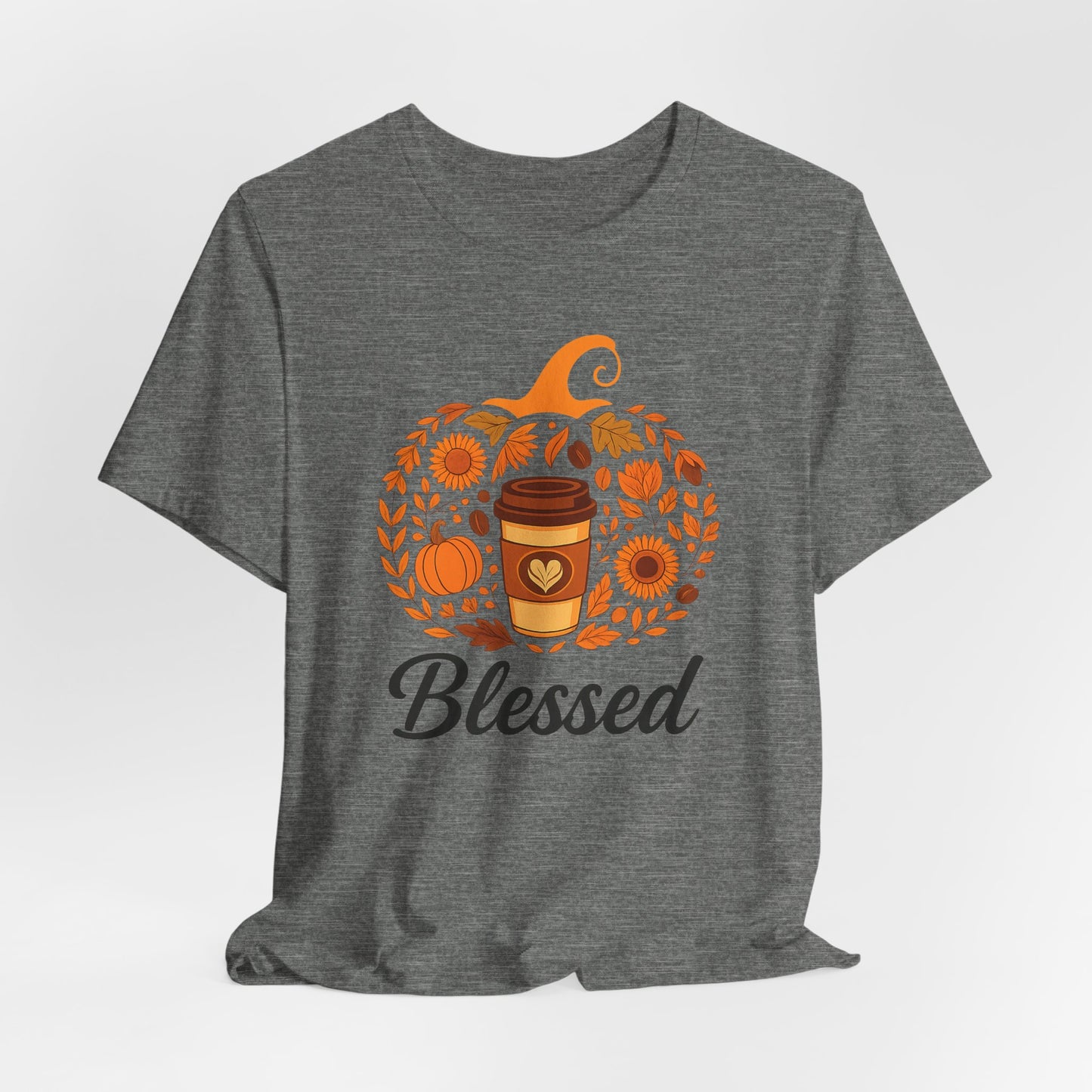 Blessed Pumpkin Fall T-Shirt - Cozy Autumn Style, Perfect Gift for Thanksgiving, Harvest Celebration, Casual Wear, Seasonal Fashion