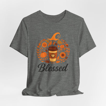 Blessed Pumpkin Fall T-Shirt - Cozy Autumn Style, Perfect Gift for Thanksgiving, Harvest Celebration, Casual Wear, Seasonal Fashion