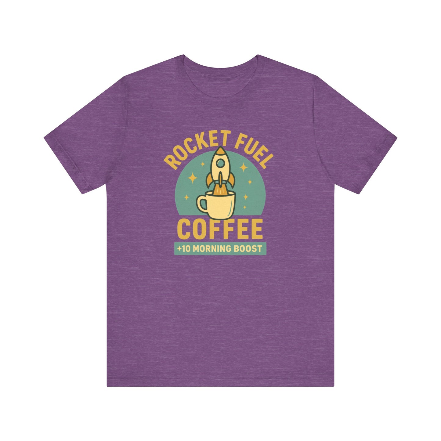 Coffee Lover's Unisex Tee, Rocket Fuel Coffee Shirt, Morning Boost Tee, Barista Gift, Casual Coffee Shirt