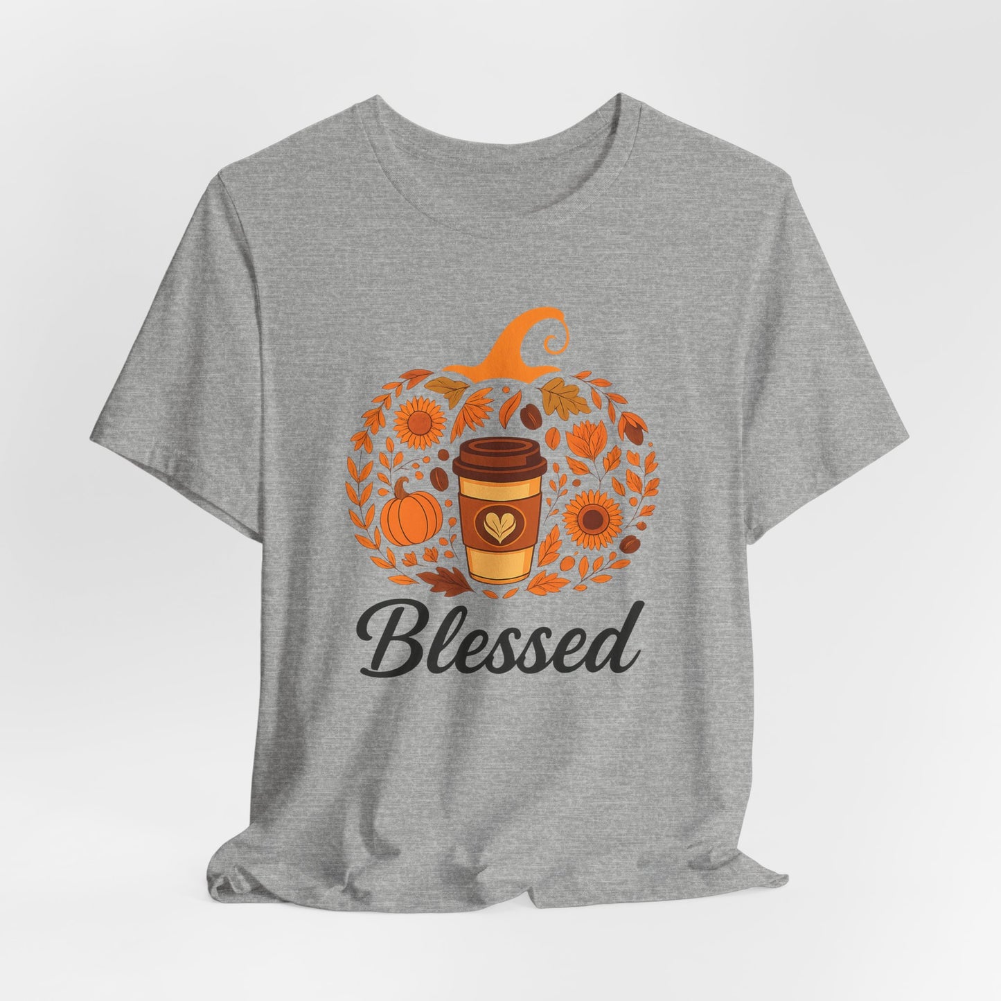 Blessed Pumpkin Fall T-Shirt - Cozy Autumn Style, Perfect Gift for Thanksgiving, Harvest Celebration, Casual Wear, Seasonal Fashion