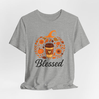 Blessed Pumpkin Fall T-Shirt - Cozy Autumn Style, Perfect Gift for Thanksgiving, Harvest Celebration, Casual Wear, Seasonal Fashion