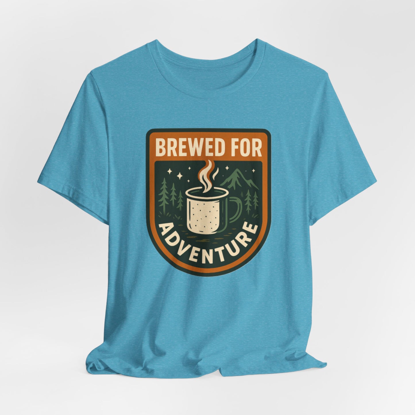 Adventure Brewed Graphic Tee - Perfect for Outdoors Lovers, Travel, Hiking, Camping, Gift for Adventurers