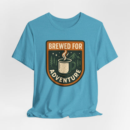 Adventure Brewed Graphic Tee - Perfect for Outdoors Lovers, Travel, Hiking, Camping, Gift for Adventurers