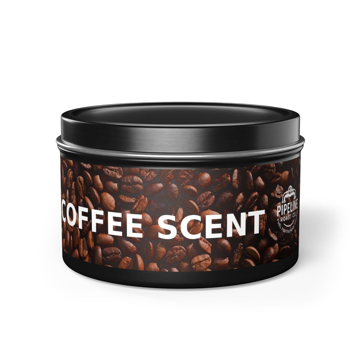 Pipeline Roast Co. Coffee-Scented Tin Candle | Hand-Poured Soy Wax, Cozy Gift for Coffee Lovers