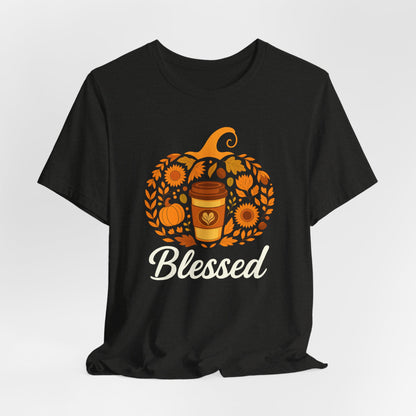 Blessed Pumpkin Fall T-Shirt - Cozy Autumn Style, Perfect Gift for Thanksgiving, Harvest Celebration, Casual Wear, Seasonal Fashion