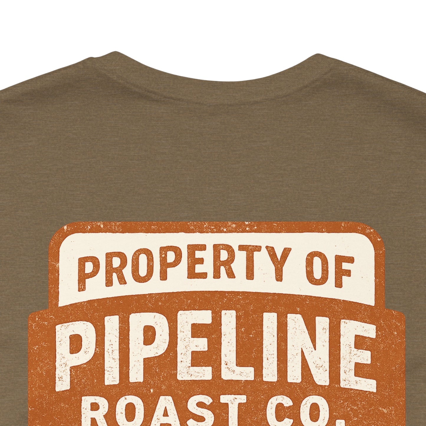 Rusty Vintage Pipeline Roast Co. Industrial Seal Tee – Rugged Workwear Style Coffee Shirt