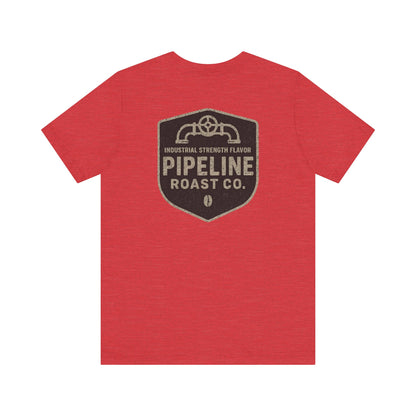 Vintage Pipeline Roast Co. Industrial Emblem T-Shirt – Distressed Workwear Coffee Tee