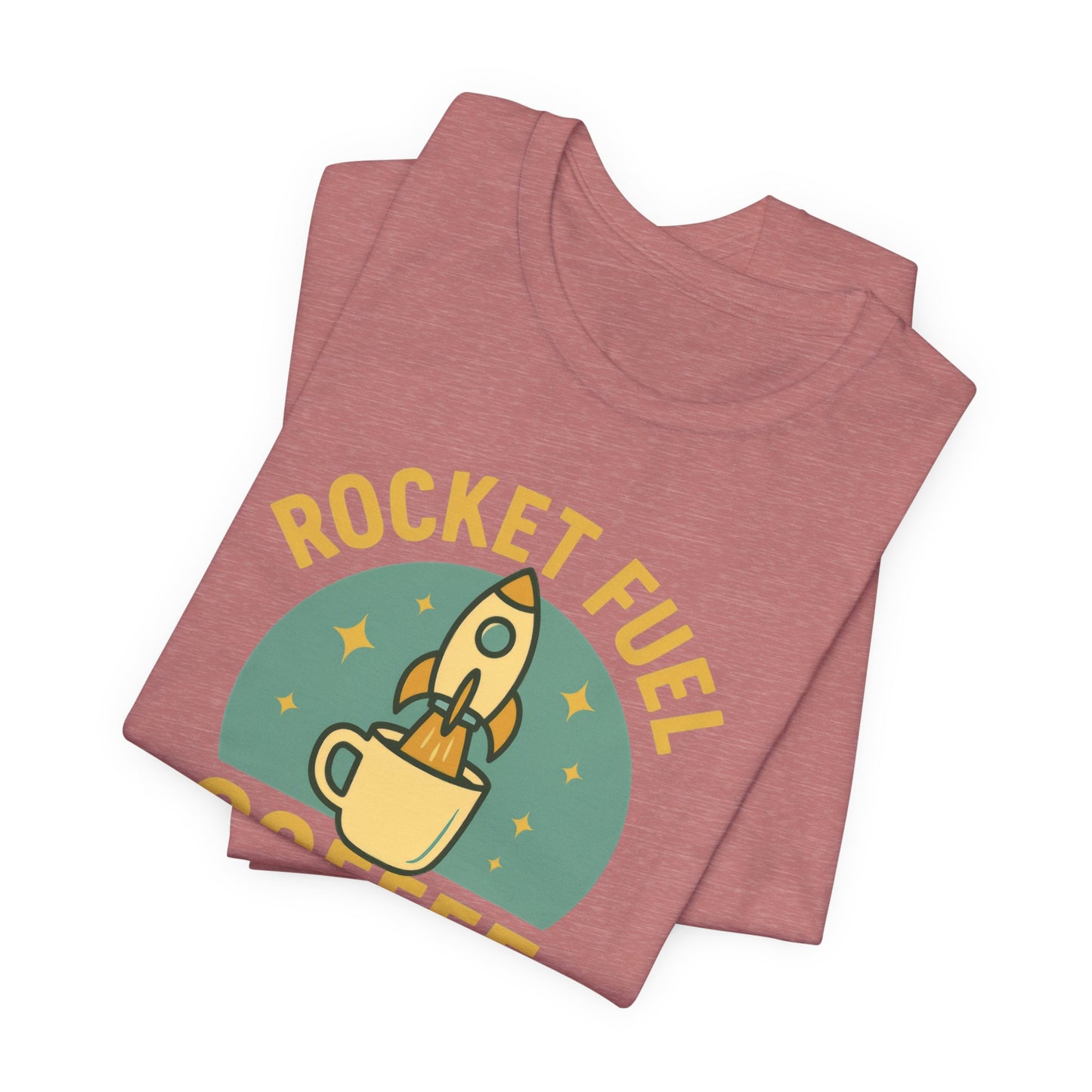 Coffee Lover's Unisex Tee, Rocket Fuel Coffee Shirt, Morning Boost Tee, Barista Gift, Casual Coffee Shirt