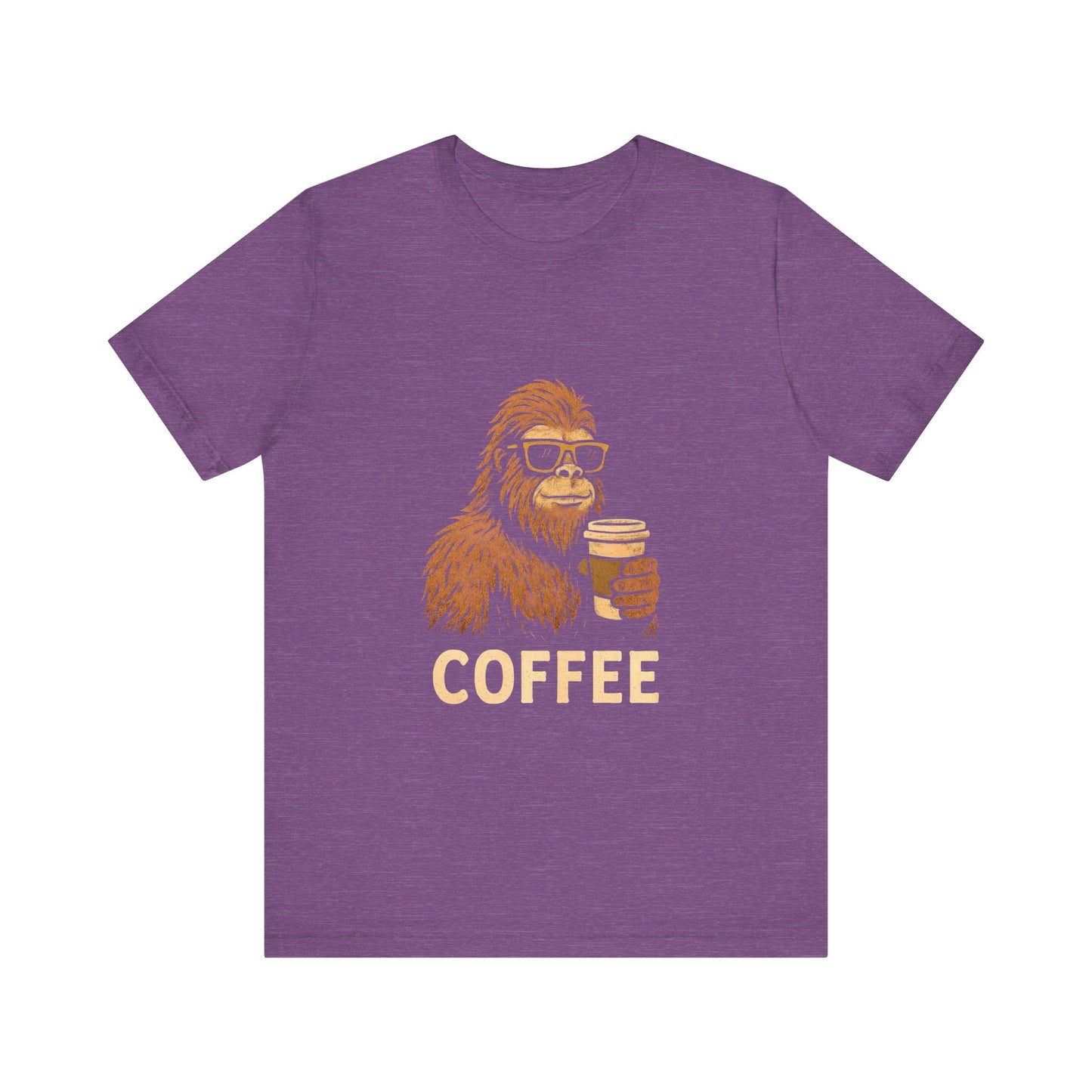 Bigfoot Drinking Coffee T-Shirt – Funny Sasquatch Coffee Tee for Coffee Lovers