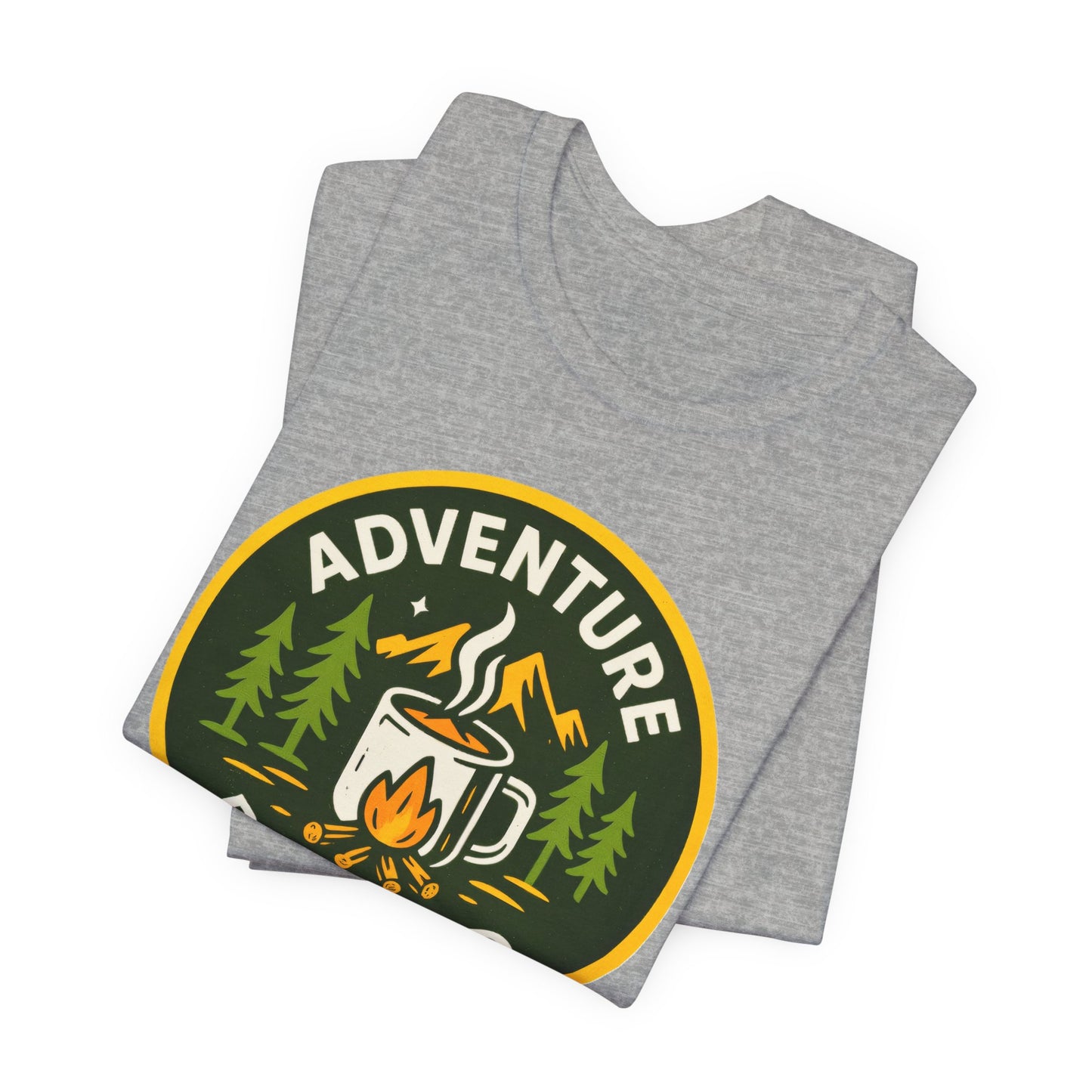 Adventure Roasted Tee - Unisex Short Sleeve Shirt, Outdoor Apparel, Camping Gift, Coffee Lover T-Shirt, Fun Adventure Wear
