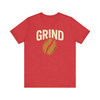 Coffee Lover's Grind Tee, Unisex Short Sleeve Shirt, Perfect Gift for Baristas, Casual Coffee Shop Style, Great for Birthdays, Coffee Days