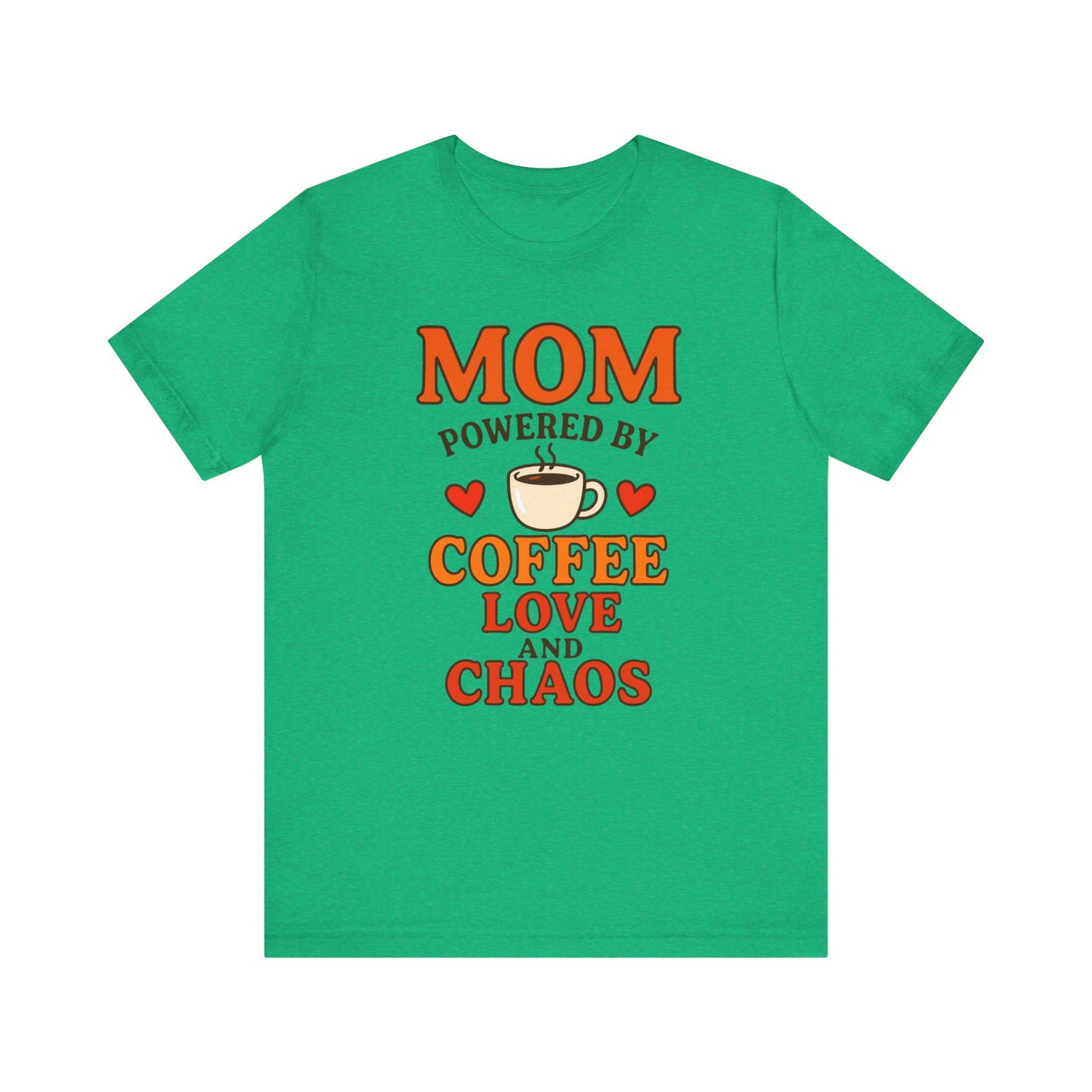 Coffee-Loving Mom Tee, Mother's Day Gift, Chaos Tee, Gift for Mom, Fun T-Shirt, Coffee Lover Apparel